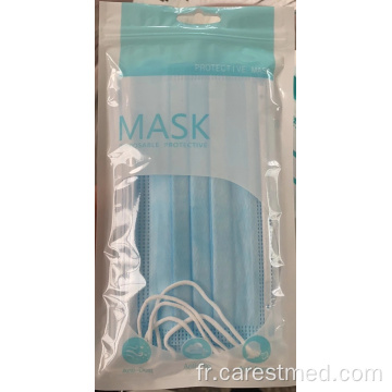 Paquet de supermarché de vente chaude 10pcs / sac masque facial non tissé